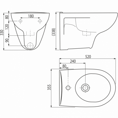 Биде TREND AlcaPlast AC01