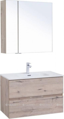 Комплект мебели для ванной Aquanet Алвита New 80 2 ящика, дуб веллингтон белый (00274202)