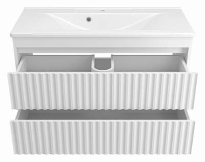 Тумба под раковину Brevita Балатон 100 подвесная BAL-06100-01-01П2Я белая