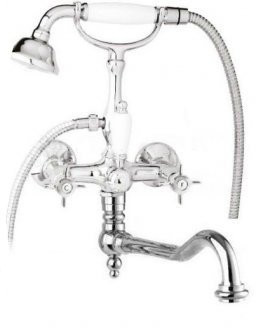 Смеситель для ванны с поворотным изливом с ручным душем, шлангом 150 см CEZARES LORD-VDF-01-Bi