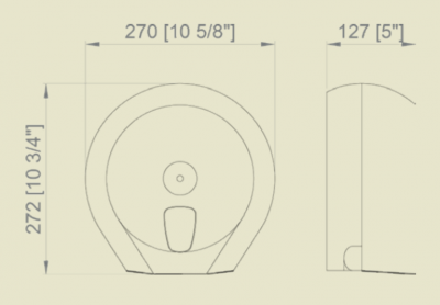 Диспенсер туалетной бумаги NOFER Black 05010.N, пластик/черный
