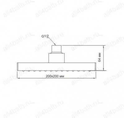 WasserKRAFT A028 душевая насадка (верхняя)