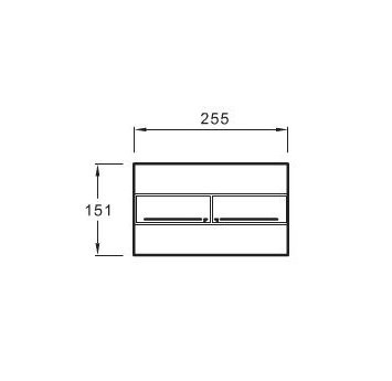 JACOB DELAFON E4316-00 клавиша для смыва двойная, белая