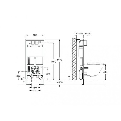Система инсталляции Roca Duplo WC Smart 890090800