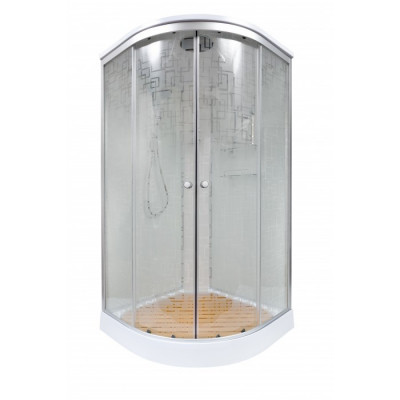 Душевая кабина Deto ЕМ 1580 с гидромассажем и электрикой, 80x80 см