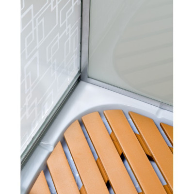 Душевая кабина Deto ЕМ 1580 с гидромассажем и электрикой, 80x80 см