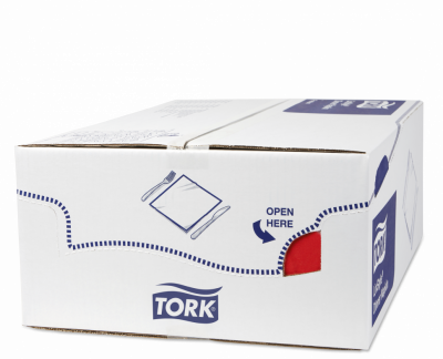 Салфетки Tork LinStyle, Premium, 39х39 см, 1 сл, 50 листов, красные