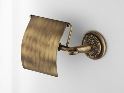 WellWood Old British AC-021100200 бумагодержатель с крышкой, бронза