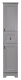 Шкаф пенал Misty Лувр 35 с 1 ящиками правый серый 377x1785 ПЛвр040351504П  (П-Лвр04035-1504П)