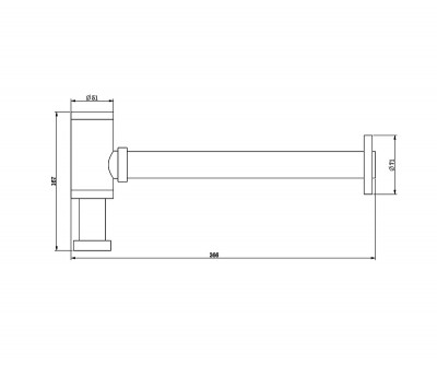 Сифон для раковины Bronze de Luxe 201BR бронза
