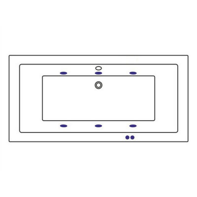 Ванна прямоугольная с гидромассажем WHITECROSS Savia Duo 170x80 "SOFT" золото (0103.170080.100.SOFT.GL)