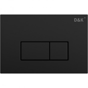Клавиша смыва D&K Rhein DB1499025 черная металл / пластик