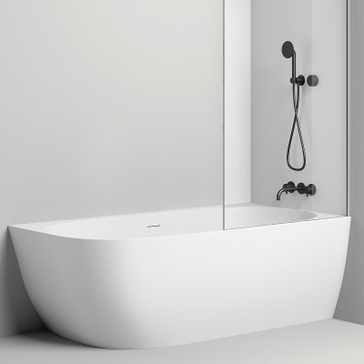 Ванна из искусственного камня Salini Sofia Corner R 170х85 102514G белая глянцевая угловая