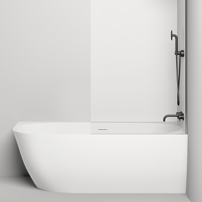 Ванна из искусственного камня Salini Sofia Corner R 170х85 102514G белая глянцевая угловая