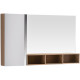 Зеркало со шкафом в ванную Orans BC-NL014S-1200 120 014SMr бежевое белое прямоугольное  (014SMr)