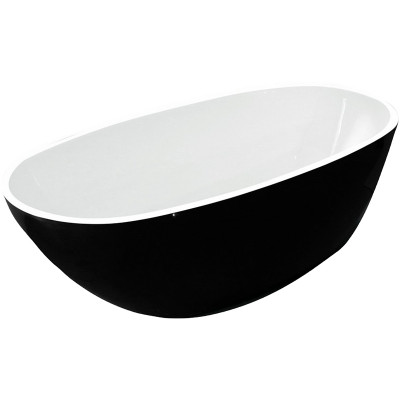Акриловая ванна Esbano Sophia 170x85 ESVASOPHB черная белая овальная