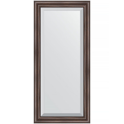 Зеркало настенное Evoform Exclusive 111х51 BY 1144 с фацетом в багетной раме Палисандр 62 мм