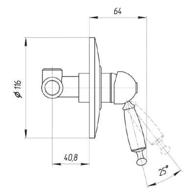 MIGLIORE Oxford 19160 смеситель для душа встраиваемый, хром/золото