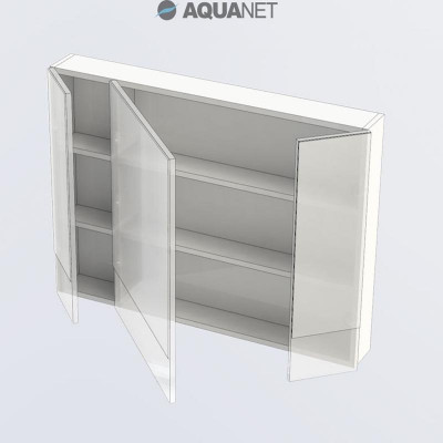 Aquanet Нота 100 00165372 зеркало без светильника, белое (камерино)