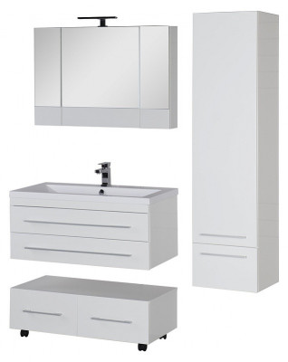 Aquanet Нота 100 00165372 зеркало без светильника, белое (камерино)