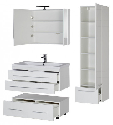 Aquanet Нота 100 00165372 зеркало без светильника, белое (камерино)