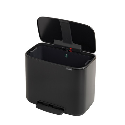 Brabantia Bo 121463 мусорный бак с педалью 36 л, черный матовый
