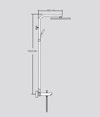 VERAGIO QUARTET VR.QRT-9935.CR душевой гарнитур с изливом, хром