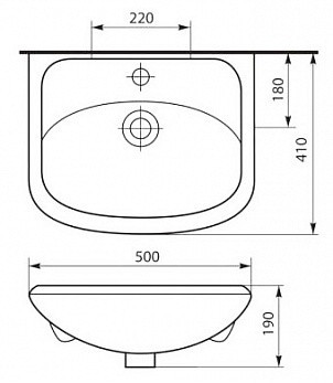 Тумба под раковину Misty Уют - 50 прямая (Э-Уют01050-01Пр)