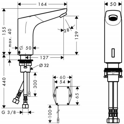 Электронный смеситель для раковины Hansgrohe Focus 31172000 (хром)