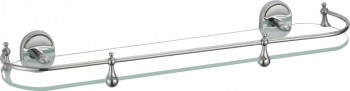 Полка в ванную прямая (стеклянная) 50 см Savol S-007091-1 нерж сталь хром