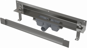 Дренажная система для монтажа в стену, накладная панель под кладку плитки AlcaPlast APZ5-TWIN-1050