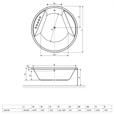 Excellent GREAT ARC ванна акриловая 160 см, белая