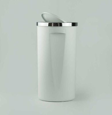 Урна для мусора Primanova Lima M-E76-01 с вращающейся крышкой 35 л, пластик белый