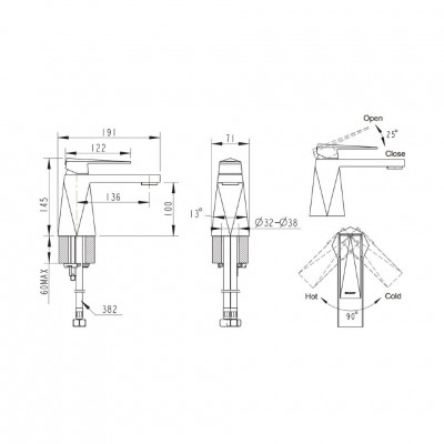 Bravat Iceberg F176110C смеситель для раковины, хром