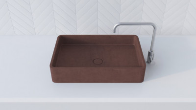 BetON WВ-601 Накладная раковина из бетона серого оттенка в стиле Лофт