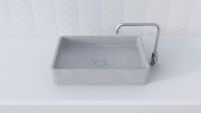 BetON WВ-601 Накладная раковина из бетона серого оттенка в стиле Лофт