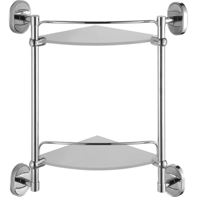 Полка стеклянная угловая FASHUN A1907-2, хром