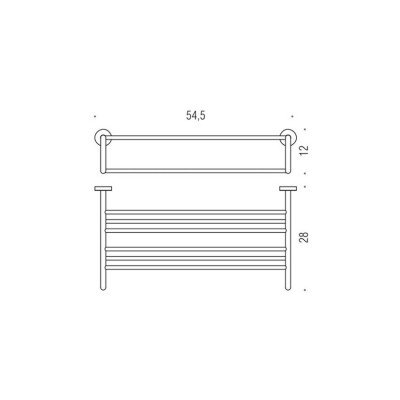 COLOMBO BASIC B2787 полотенцедержатель, хром