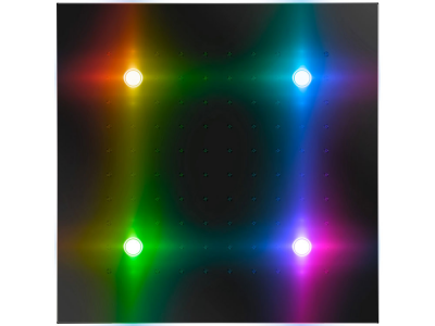 Otler Pearl PA32 квадратный душ с подсветкой, 7 цветов, 32см х 32см