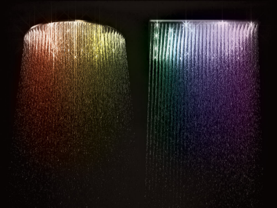 Otler Pearl PA32 квадратный душ с подсветкой, 7 цветов, 32см х 32см