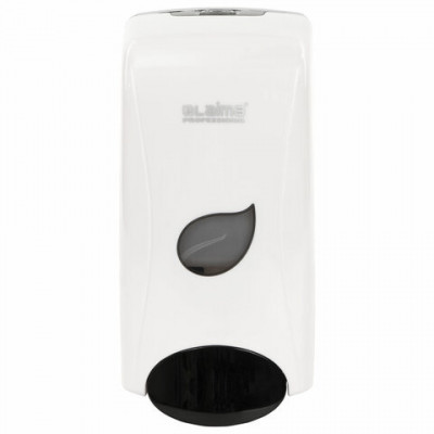 Диспенсер для жидкого мыла LAIMA PROFESSIONAL ECO, НАЛИВНОЙ, 1 л, белый, ABS-пластик, 606551