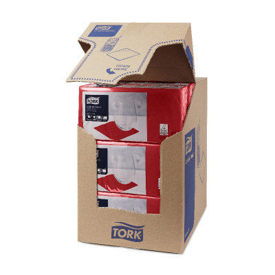 Салфетки Tork 2-сл 24х24см, 200шт, бордо