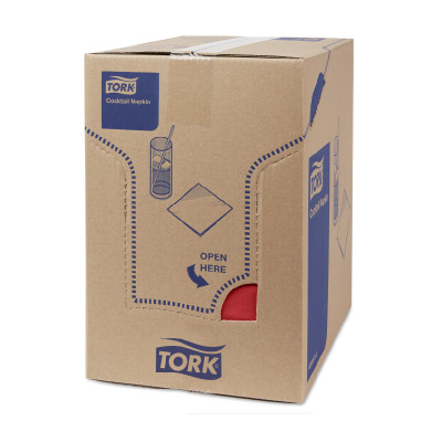 Салфетки Tork 2-сл 24х24см, 200шт, бордо