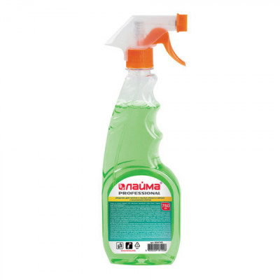 Средство для мытья стекол и зеркал с нашатырным спиртом 750 мл, ЛАЙМА PROFESSIONAL, распылитель, 604745