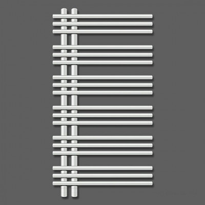 Zehnder Yucca Asymmetric YAE 50-90 полотенцесушитель электрический (L/R), нержавеющая сталь, 103,2см x 47,8см