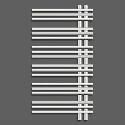 Zehnder Yucca Asymmetric YAE 50-90 полотенцесушитель электрический (L/R), нержавеющая сталь, 103,2см x 47,8см