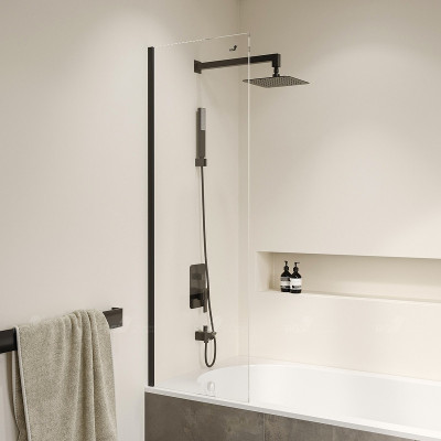 Шторка на ванну RGW Screens SC-056-8B 40х150 35110562840-14 прозрачная профиль черный