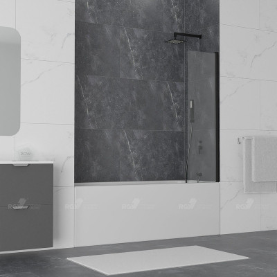 Шторка на ванну RGW Screens SC-056-8B 40х150 35110562840-14 прозрачная профиль черный