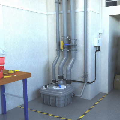 Канализационная насосная станция SANICUBIC 1 VX, 220 В, 2000Вт, Тмакс. +70°C , Vortex