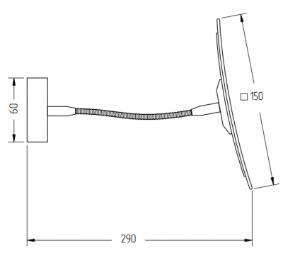 Зеркало косметическое настенное MIGLIORE Kvant 29802, золото